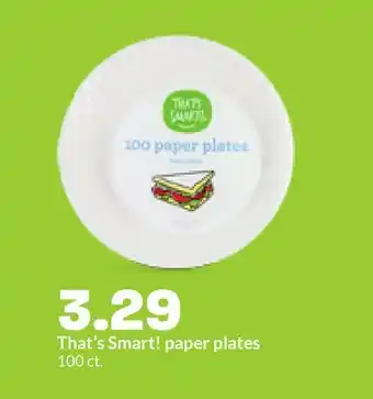 Hy-Vee That's Smart! paper plates offer