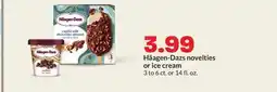 Hy-Vee Häagen-Dazs novelties or ice cream offer