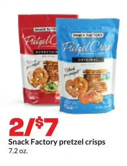 Hy-Vee Snack Factory pretzel crisps offer