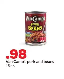 Hy-Vee Van Camp's pork and beans offer