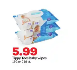 Hy-Vee Tippy Toes baby wipes offer
