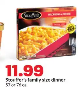 Hy-Vee Stouffer's family size dinner offer