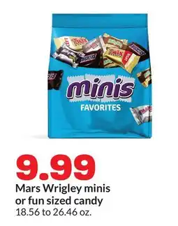 Hy-Vee Mars Wrigley minis or fun sized candy offer