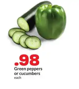 Hy-Vee Green peppers or cucumbers offer