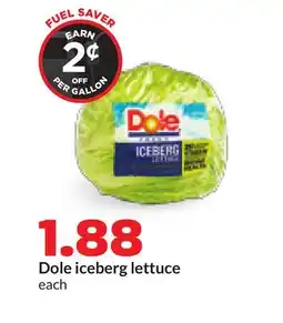 Hy-Vee Dole iceberg lettuce offer