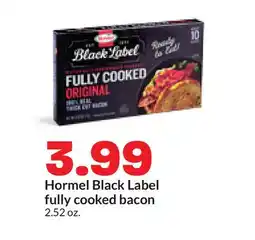 Hy-Vee Hormel Black Label fully cooked bacon offer