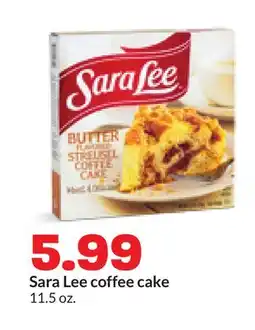 Hy-Vee Sara Lee coffee cake offer