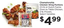 Food 4 Less Championship Chicken Wing Portions offer