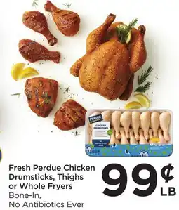 Food 4 Less Fresh Perdue Chicken Drumsticks, Thighs or Whole Fryers offer