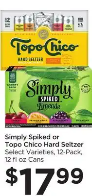 Food 4 Less Simply Spiked or Topo Chico Hard Seltzer offer