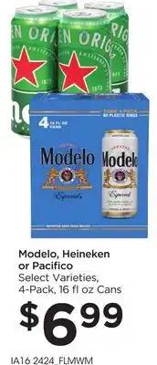 Food 4 Less Modelo, Heineken or Pacifico offer