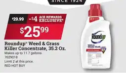 Ace Hardware Roundup Weed & Grass Killer Concentrate, 35.2 Oz offer