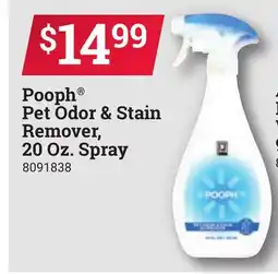 Ace Hardware Pooph Pet Odor & Stain Remover, 20 Oz. Spray offer