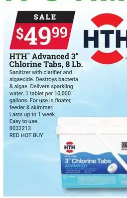 Ace Hardware HTH Advanced 3 Chlorine Tabs, 8 Lb offer
