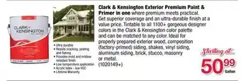 Ace Hardware Clark & Kensington Exterior Premium Paint & Primer in one offer