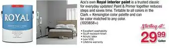 Ace Hardware Royal Interior Paint offer