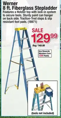 Ace Hardware Werner 8 ft. Fiberglass Stepladder offer