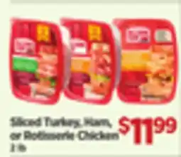 Gordon Food Services Sliced Turkey, Ham, or Rotisserie Chicken offer