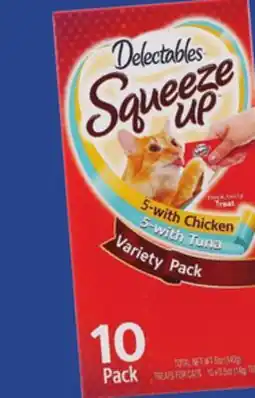 Menards Delectables Squeeze Up Variety Cat Treats - 10 Pack offer