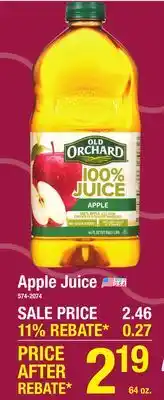 Menards Old Orchard 100% Apple Juice - 64 oz offer