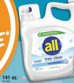 Menards all Free & Clear Liquid Laundry Detergent - 141 oz offer