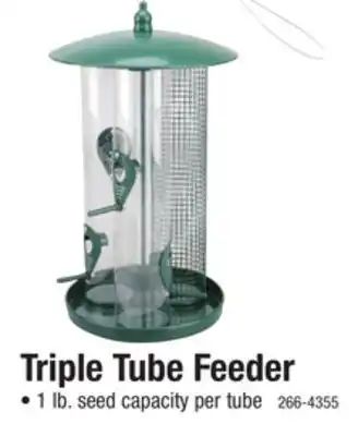 Menards Enchanted Garden Green Triple Tube Bird Feeder offer