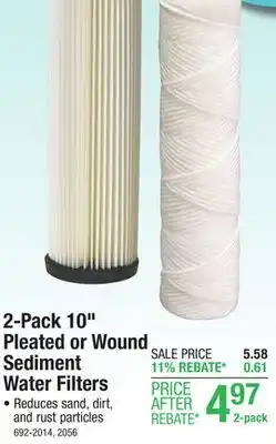 Menards OMNIFilter 10 Pleated Sediment Whole House Water Replacement Filter - 2 Count offer