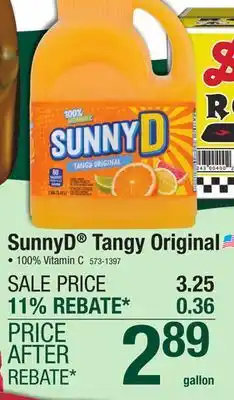 Menards Sunny D Tangy Original - 1 Gallon offer