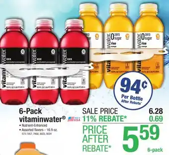 Menards vitaminwater XXX Acai-Blueberry-Pomegranate - 6 Pack offer