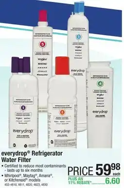 Menards everydrop Ice and Water #4 Refrigerator Filter offer