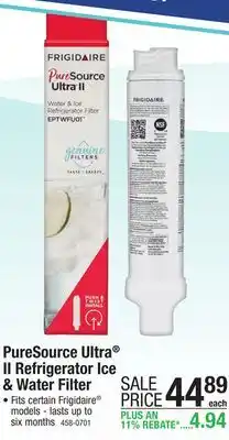 Menards Frigidaire PureSource Ultra II Replacement Ice and Water Filter offer