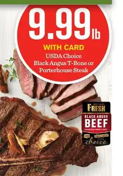 Mariano's USDA Choice Black Angus T-Bone or Porterhouse Steak offer