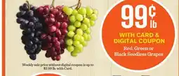 Mariano's Red, Green or Black Seedless Grapes offer