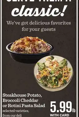 Mariano's Steakhouse Potato, Broccoli Cheddar or Rotini Pasta Salad offer