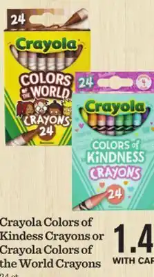 Mariano's Crayola Colors of Kindess Crayons or Crayola Colors of the World offer