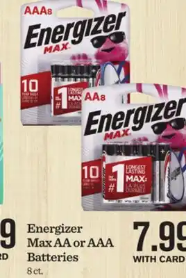 Mariano's Energizer Max AA or AAA Batteries offer
