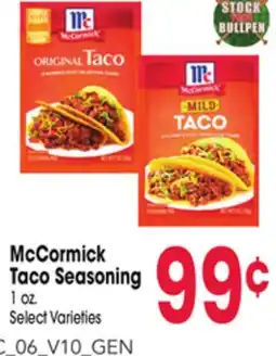 Jewel-Osco McCormick Taco Seasoning offer