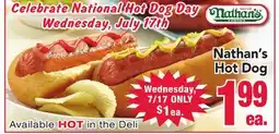Jewel-Osco Nathan's Hot Dog offer
