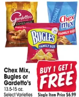 Jewel-Osco Chex Mix, Bugles or Gardetto's offer