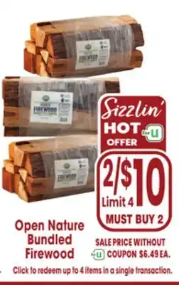 Jewel-Osco Open Nature Bundled Firewood offer