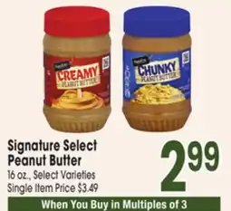 Jewel-Osco Signature Select Peanut Butter offer