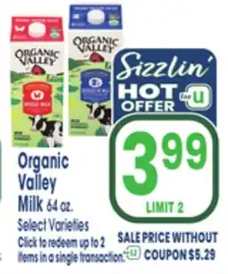 Jewel-Osco Organic Valley Milk offer