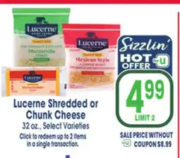 Jewel-Osco Lucerne Shredded or Chunk Cheese offer