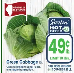 Jewel-Osco Green Cabbage offer