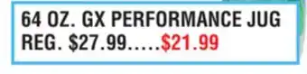 Dunham's Sports GX PERFORMANCE JUG offer