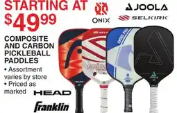 Dunham's Sports COMPOSITE AND CARBON PICKLEBALL PADDLES offer