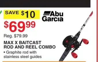 Dunham's Sports ABU GARCIA MAX X BAITCAST ROD AND REEL COMBO offer