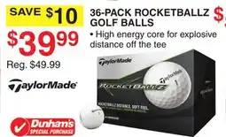 Dunham's Sports TAYLOR MADE 36-PACK ROCKETBALLZ GOLF BALLS offer