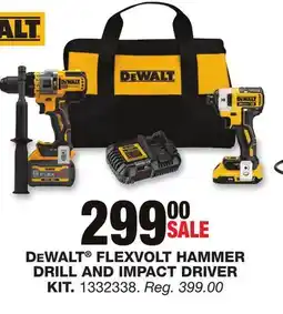 Blain's Farm & Fleet DEWALT FLEXVOLT HAMMER DRILL AND IMPACT DRIVER KIT offer