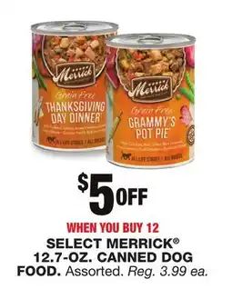Blain's Farm & Fleet SELECT MERRICK 12.7-OZ. CANNED DOG offer